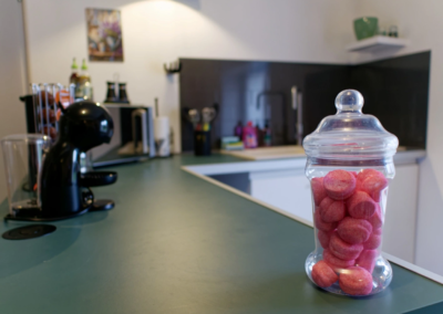 Cuisine avec machine à café